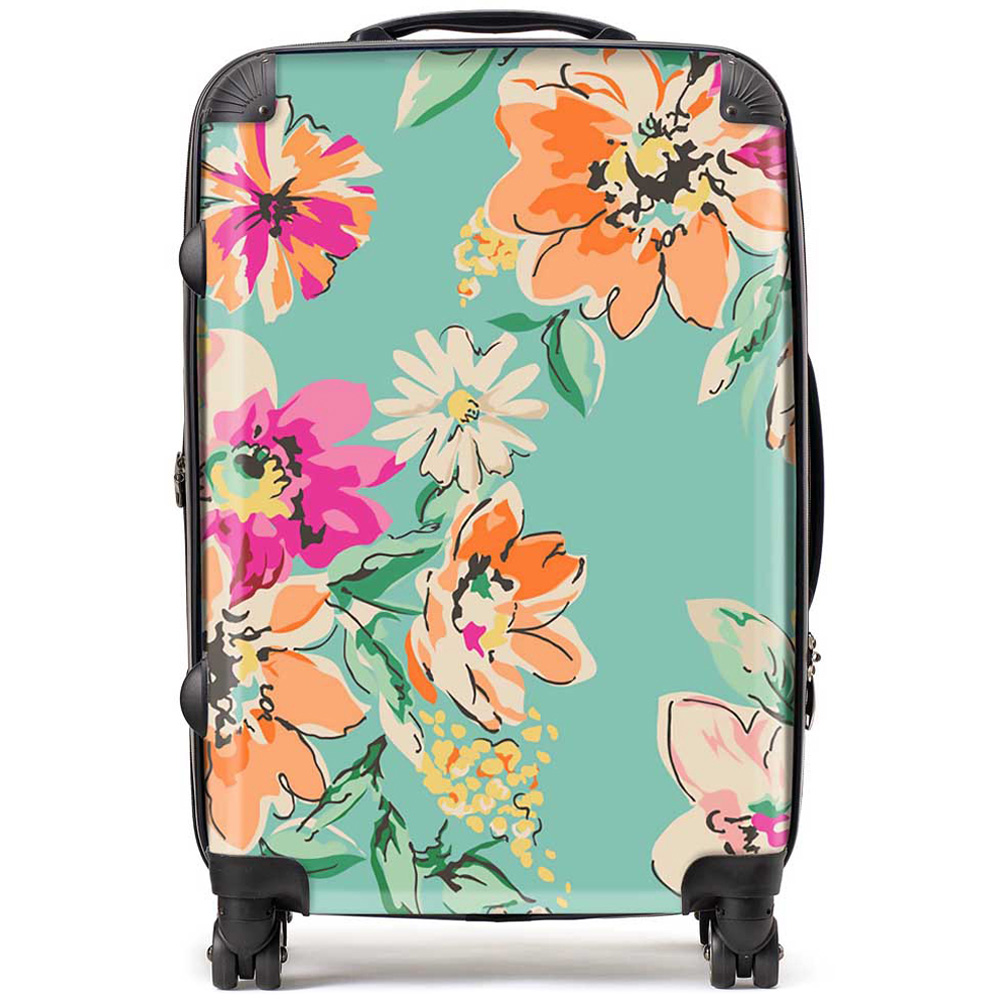 Warren Reed Designer Medium Bright Flower Sketch Suitcase Image 1