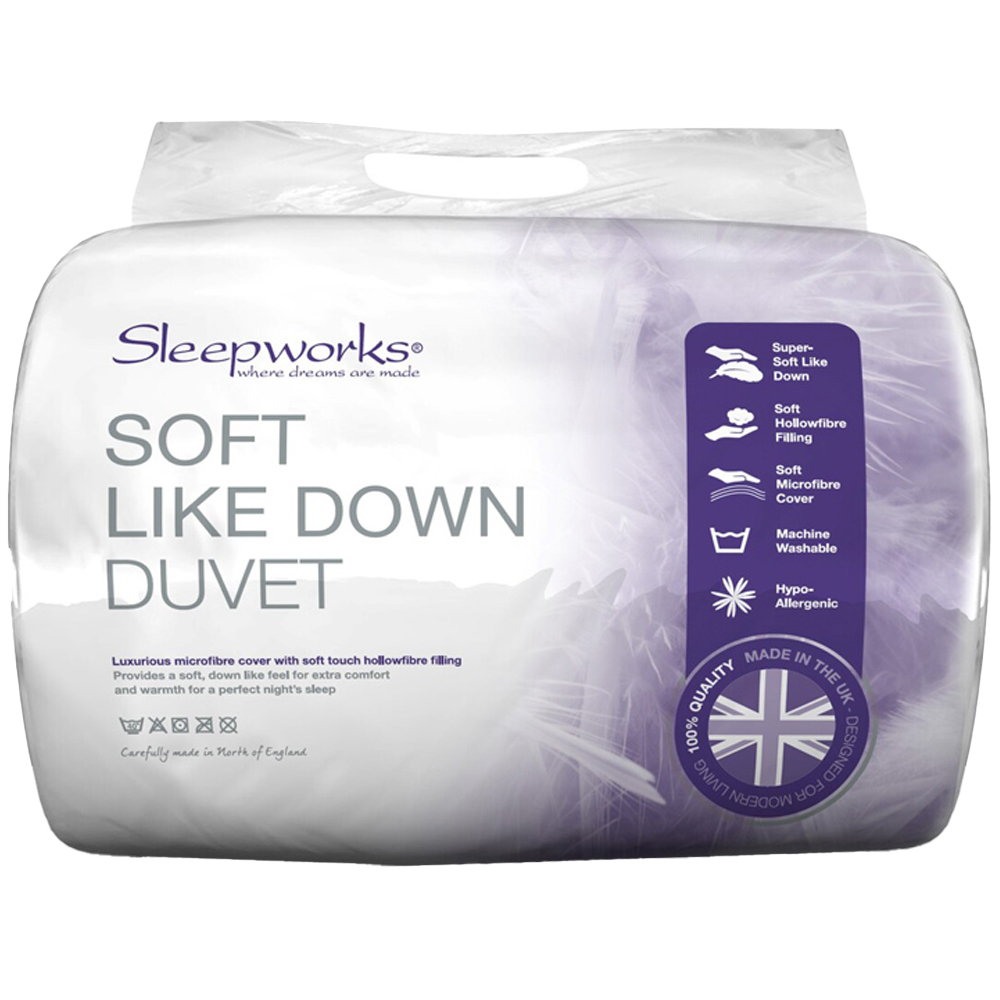 Sleepworks Super King White Soft Like Down Duvet 10.5 Tog Image