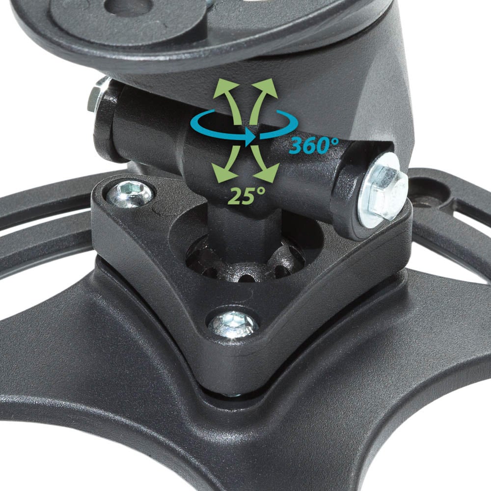 tectake Black Swivel Universal Projector Ceiling Mount Image 3