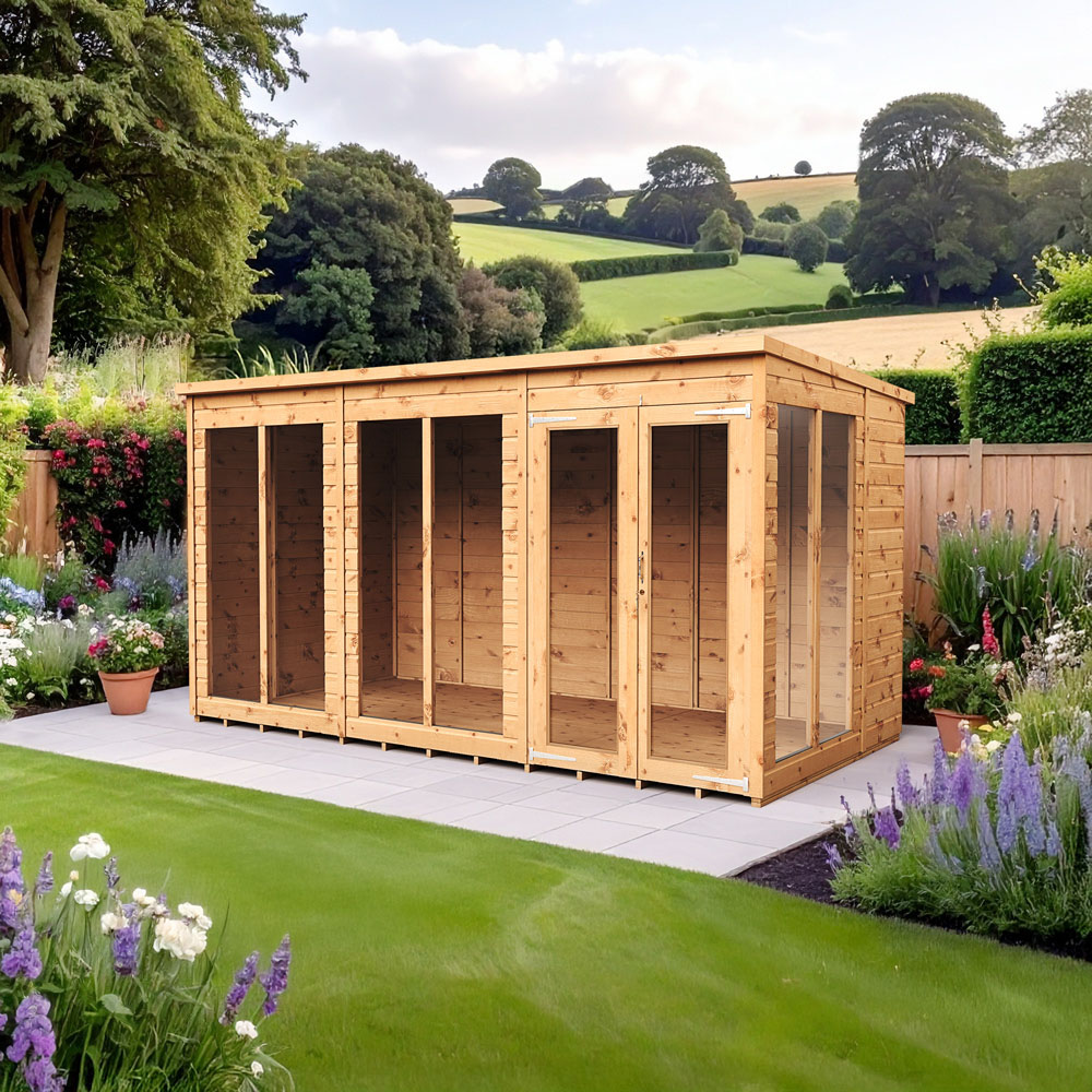 Empire Sheds 12 x 6ft Double Door Tongue and Groove Pent Summerhouse Image 2