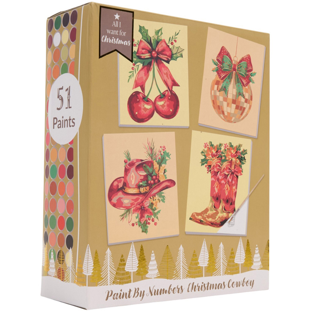 Paint by Numbers Christmas Cowboy Kits Image 2