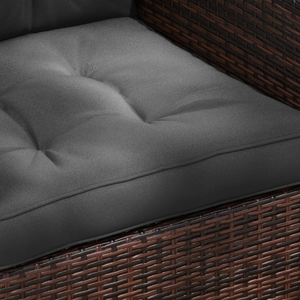 Outsunny Charcoal Grey Seat Cushion Replacement Set of 4 Image 3