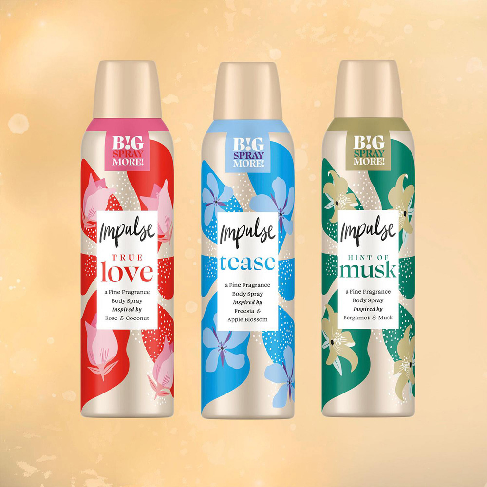 Impulse Tease Blend of Natural Scents Body Spray Deodorant 150ml 6 Pack Image 7