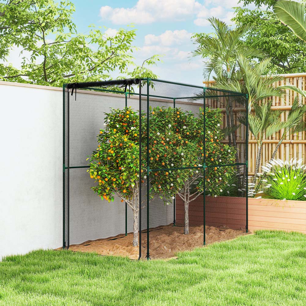 Outsunny Black Plant and Fruit Protection Netting Cage Tent 6.5 x 3.3ft Image 5