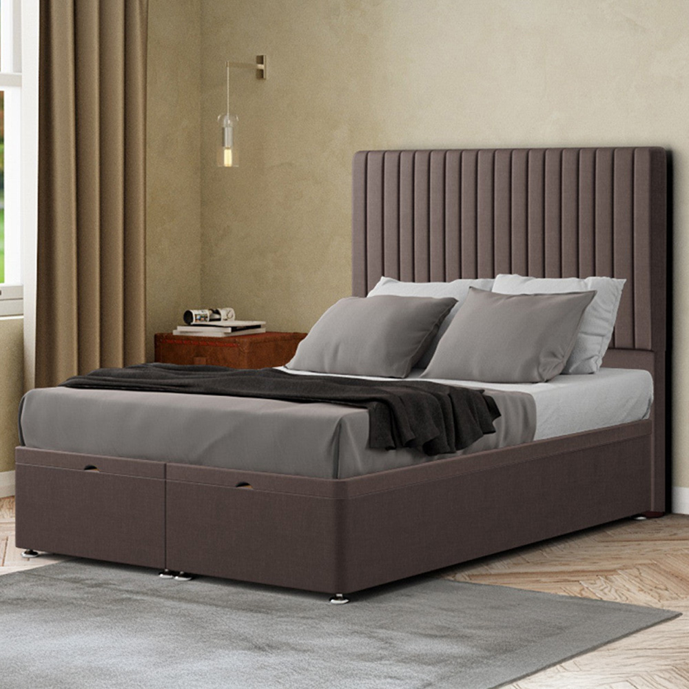 Eleganza Maryland Single Slate Malham Weave Ottoman Bed with Floor Standing Headboard Image 1
