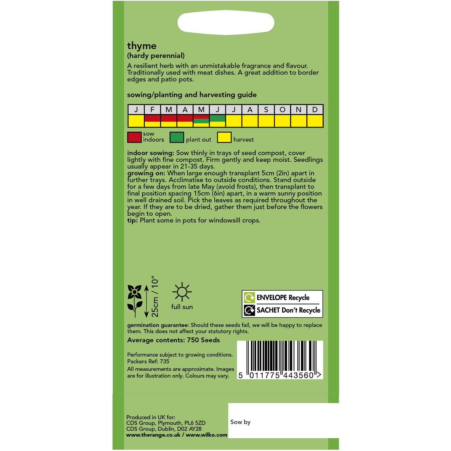 Wilko Thyme Herb Seeds Image 2