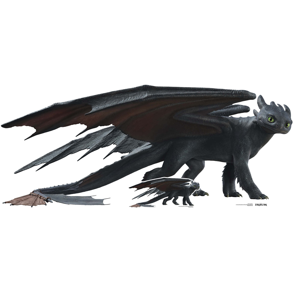 Star Cutouts Toothless Dragon Live Action Cardboard Cutout 2.8ft Image 1