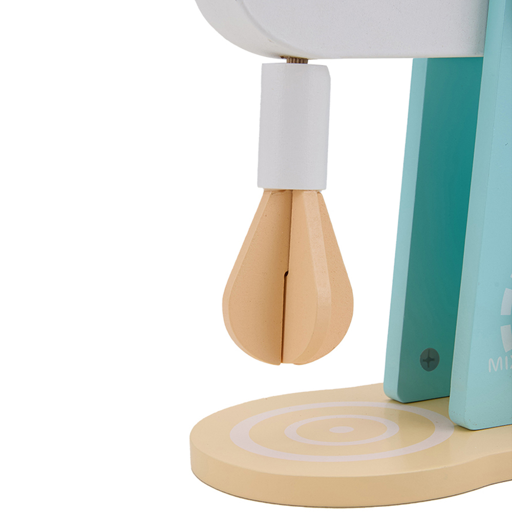 H&O Direct Wooden Stand Mixer Toy Kitchen Pretend Play Set with Accessories Image 4