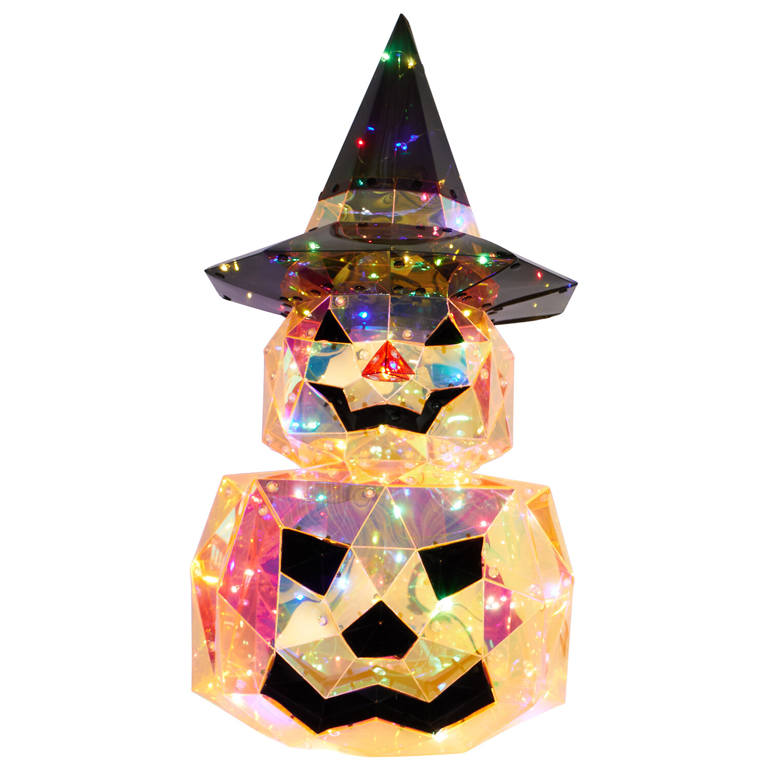 Crystal Effect Stacked Pumpkin Orange Image 1