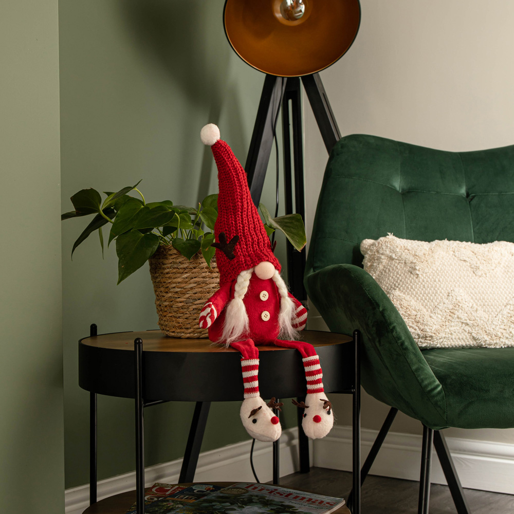 Samuel Alexander Red and White Sitting Mrs Claus Gonk Christmas Decoration 55cm Image 7