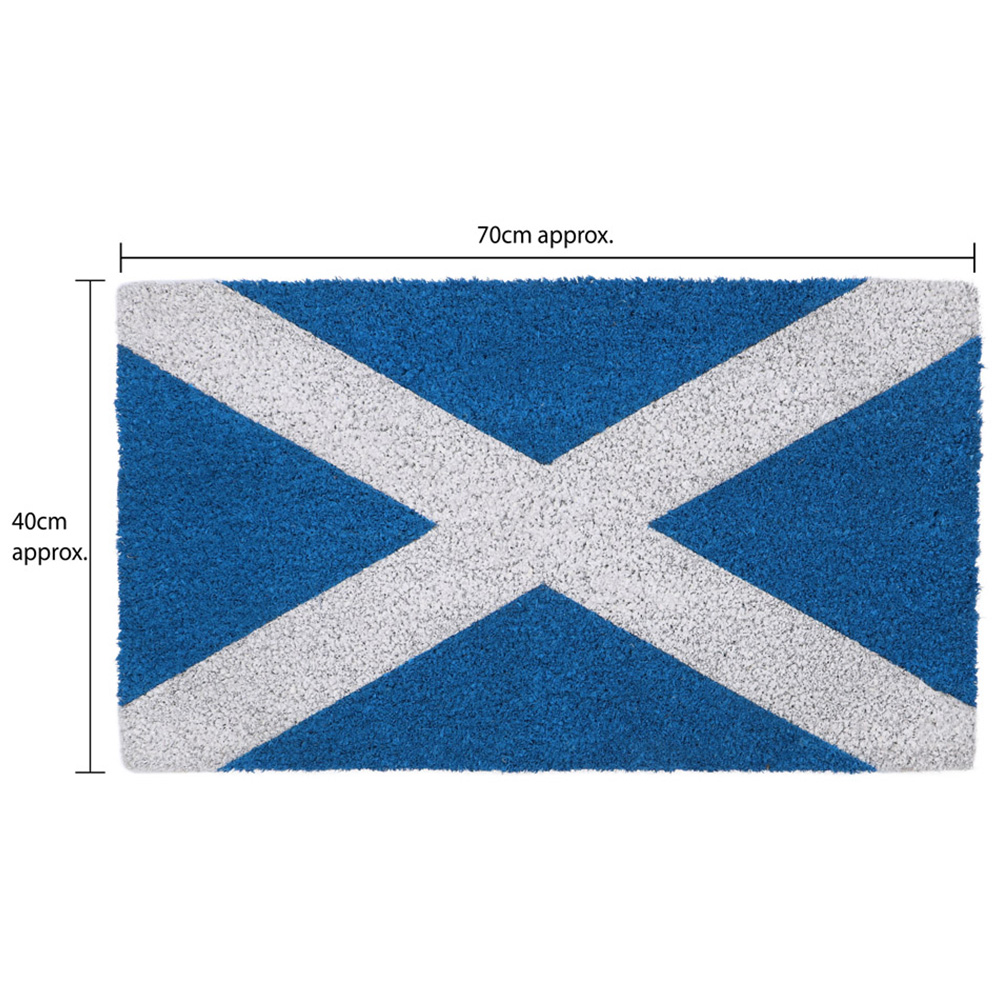 JVL Scottish Flag Latex Coir Door Mat 40 x 70cm Image 6