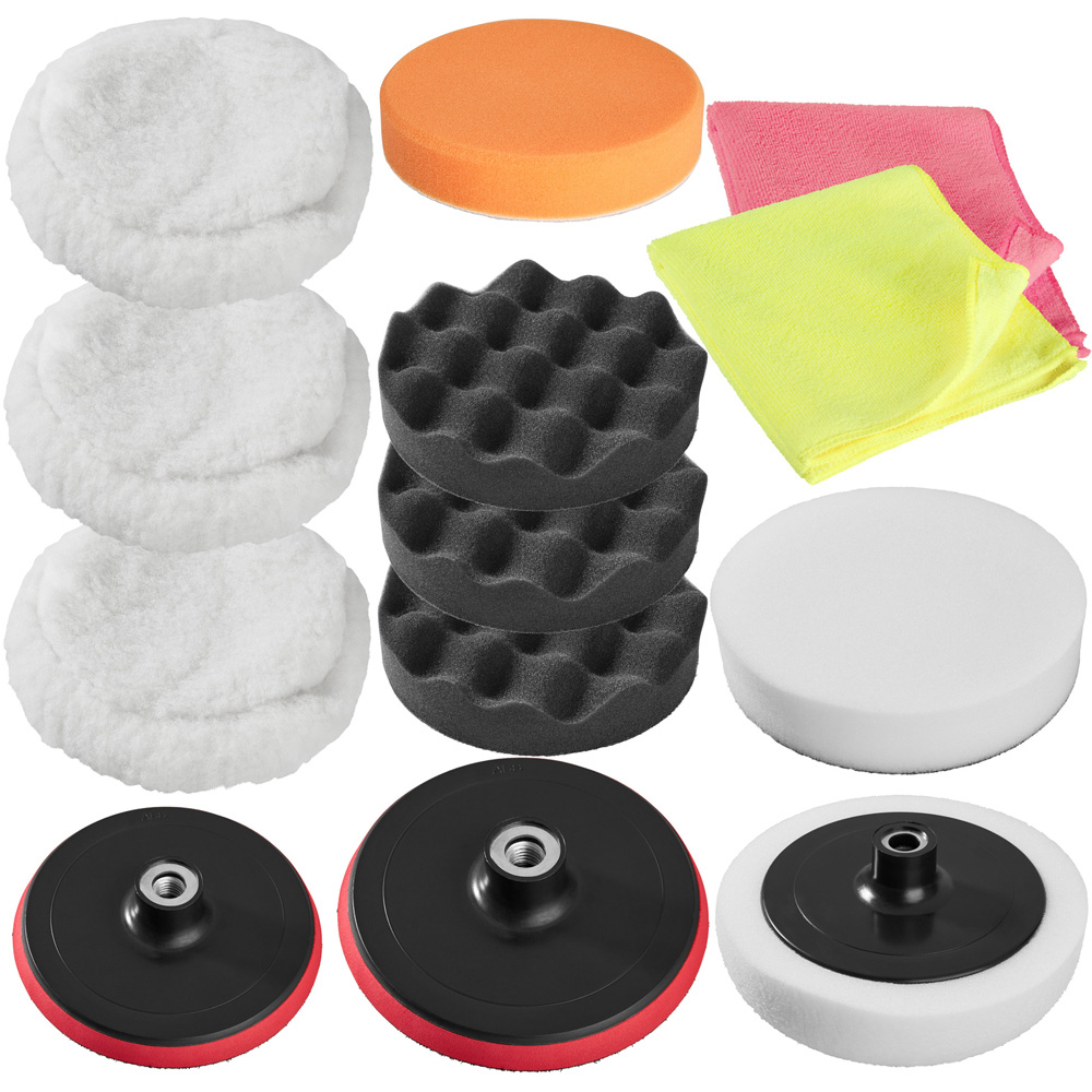 tectake 13 Piece Buffer Pad Set Image 1