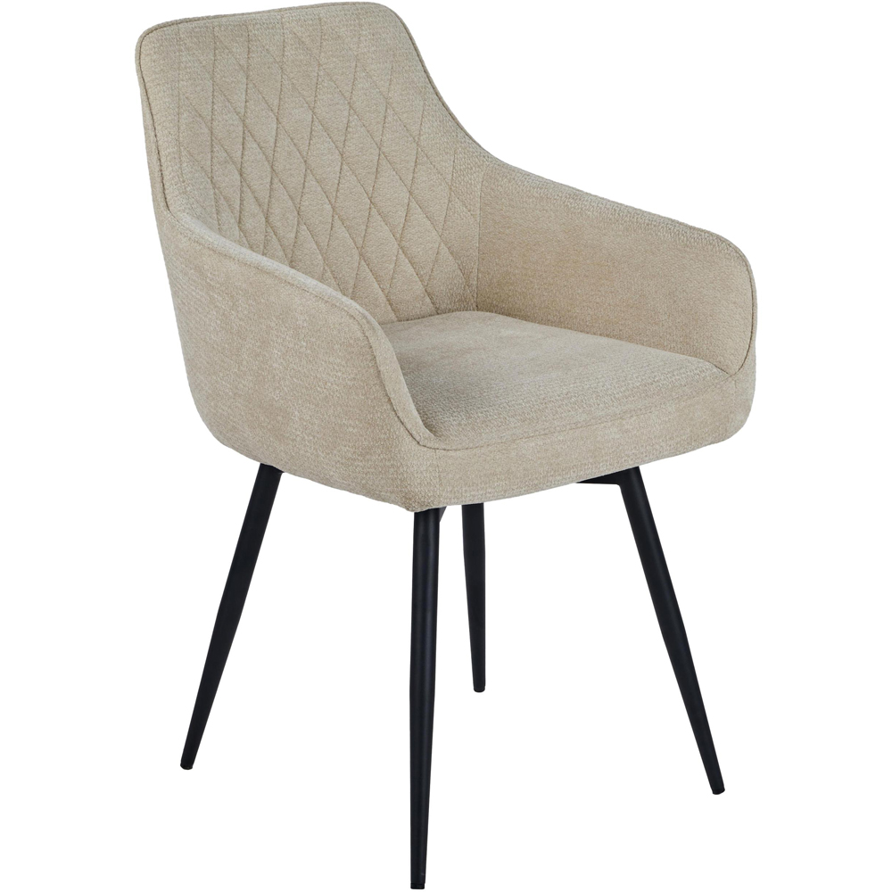 Portland Axton Beige Fabric Dining Chair Image 2