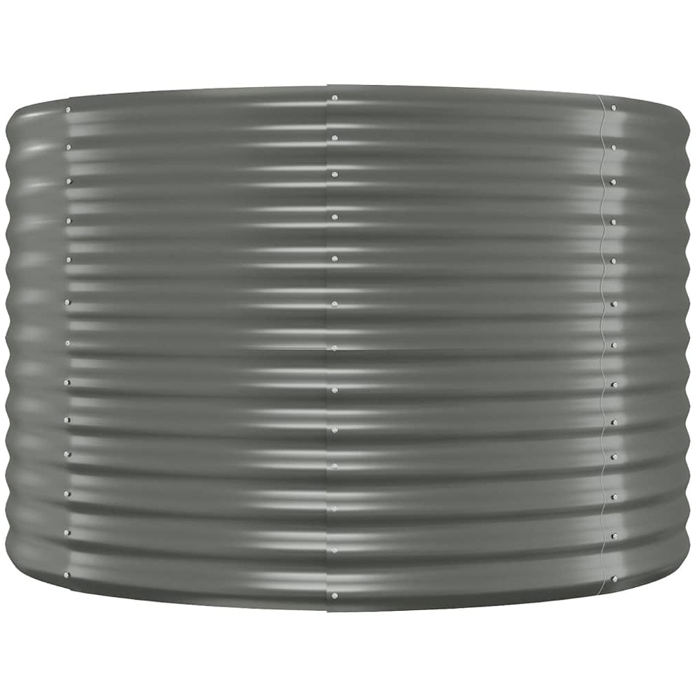 vidaXL Grey Galvanised Steel Raised Garden Bed 68 x 100 x 249cm Image 3