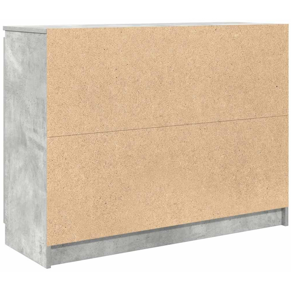 vidaXL 2 Door 4 Drawer Concrete Grey Wooden Sideboard Image 7