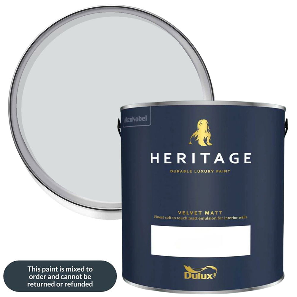 Dulux Heritage Walls and Ceilings Linen White Velvet Matt Emulsion Paint 1L Image 1