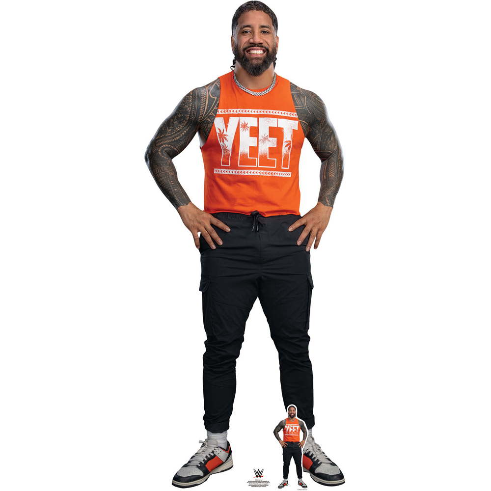 Star Cutouts Orange YEET Jey Uso Cardboard Cutout 6ft Image 1