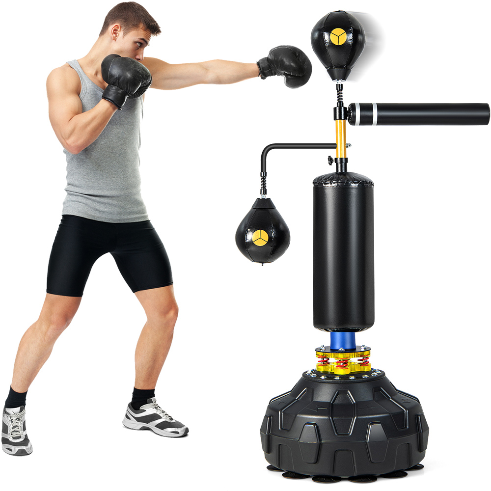 Costway Boxing Speed Trainer with 360 Spinning Bar and Dual Boxing Speed Balls Image 3