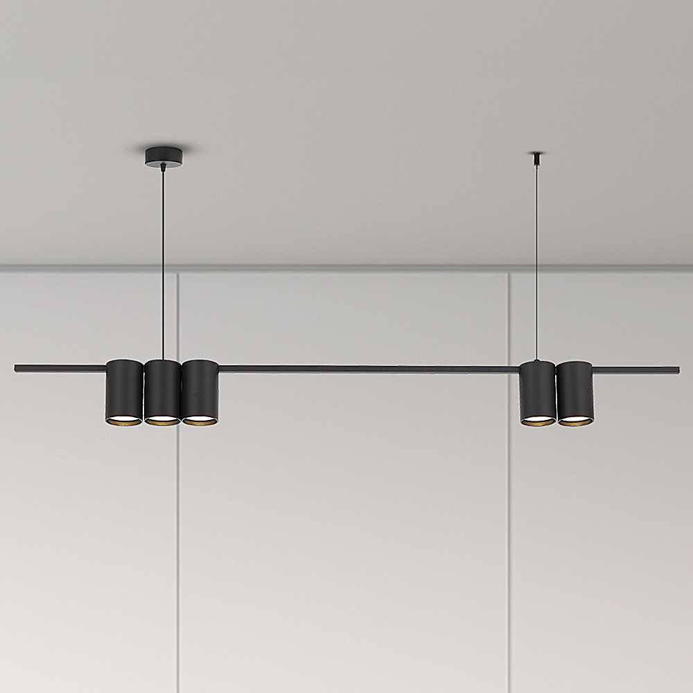 Milagro Genesis Black Strip 5 LED Pendant Light Image 2