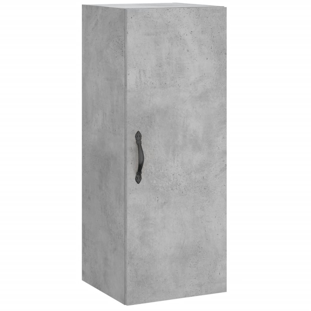 vidaXL 2 Door Concrete Grey Slim Highboard Image 5