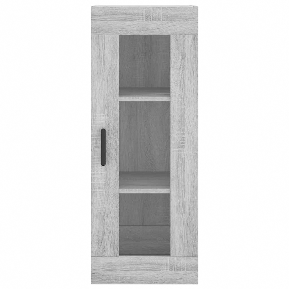 vidaXL Single Door 3 Shelf Grey Sonoma Wall Mounted Cabinet Image 7