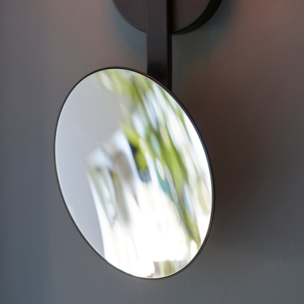 Merano Riomaggiore Matt Black Mirrored Bathroom Wall Light Image 4