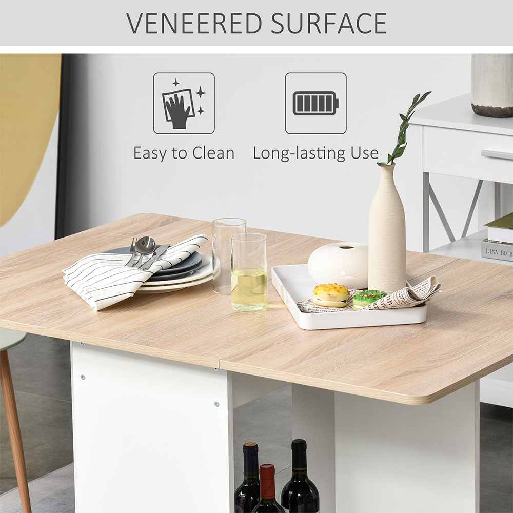Kitchen table on sale with folding leaves