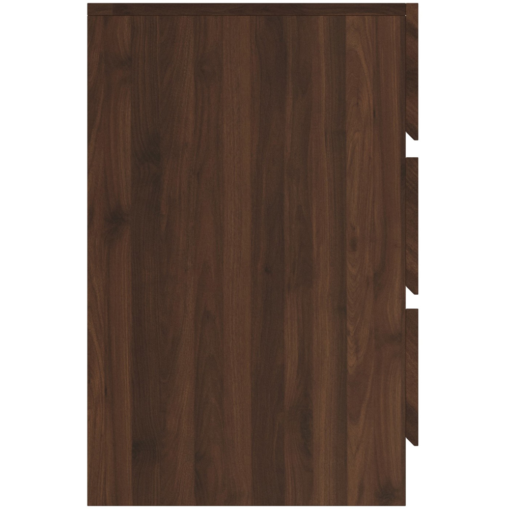 GFW Catania 3 Drawer Royal Walnut Wooden Bedside Table Image 4