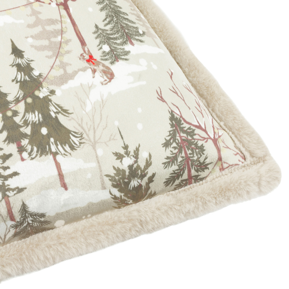 Furn Forest Festivities Natural Velvet Reversible Cushion 50 x 50cm Image 5