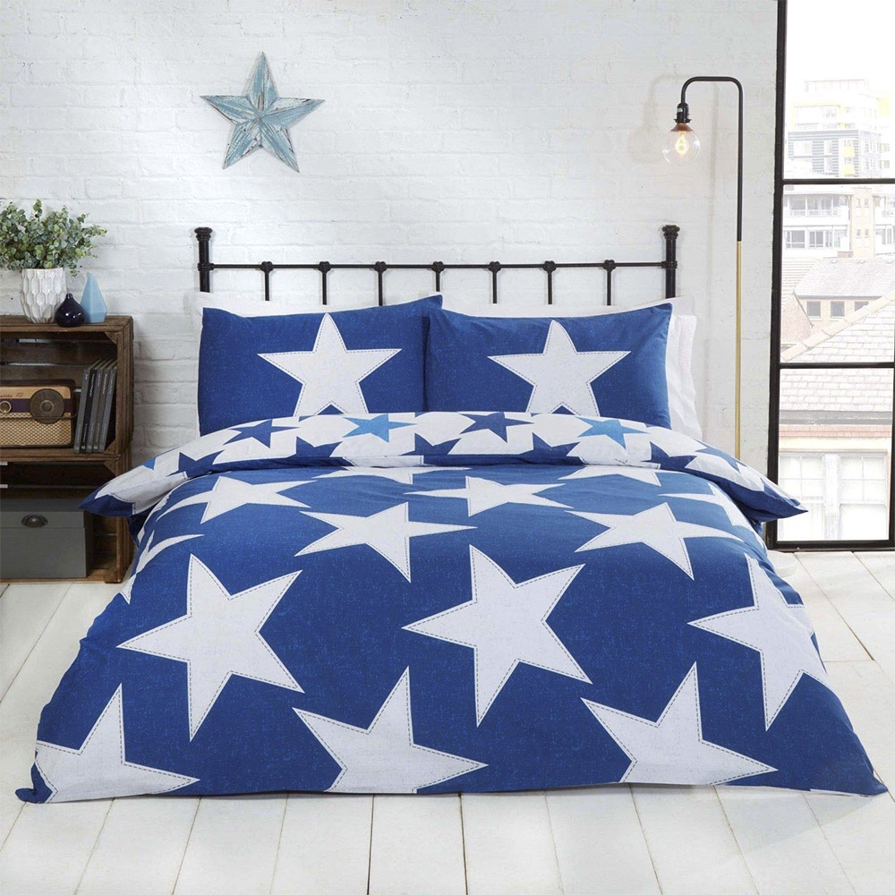 Rapport Home Double Navy All Stars Duvet Set Image 1