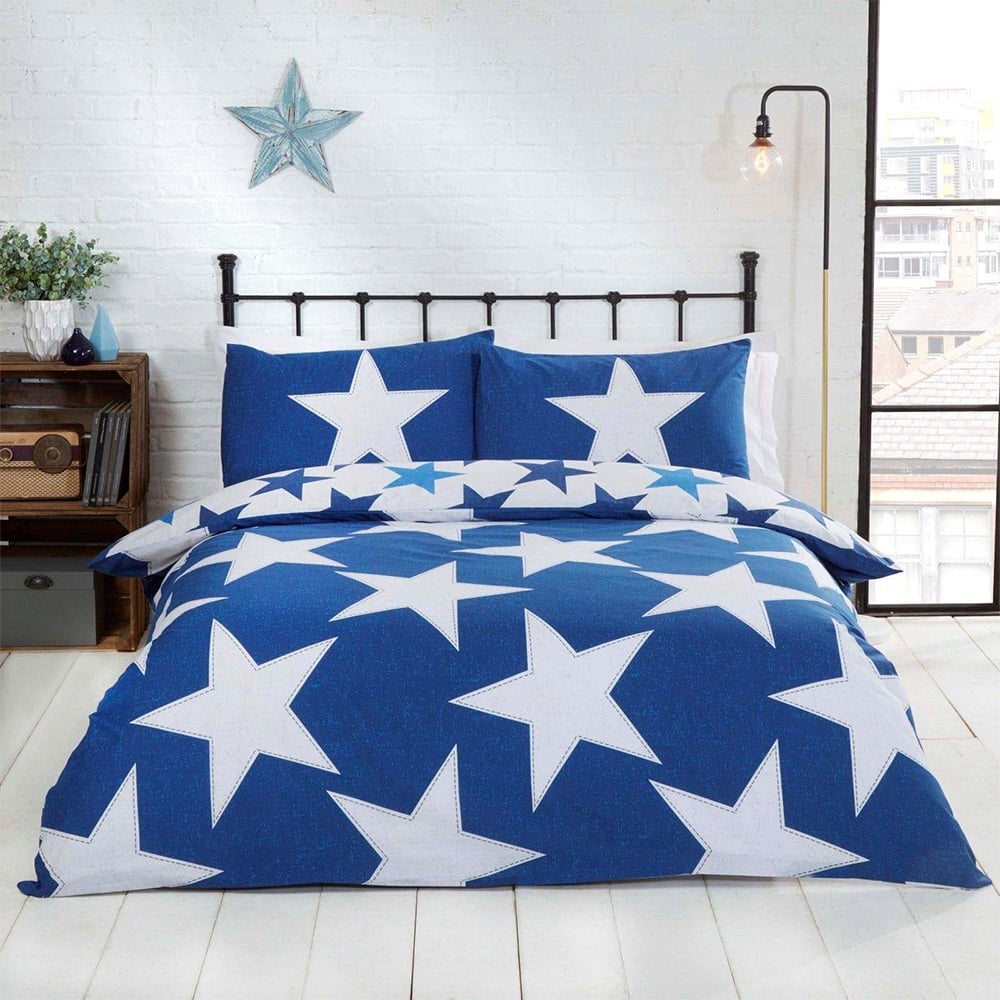 Rapport Home Single Navy All Stars Duvet Set Image 1