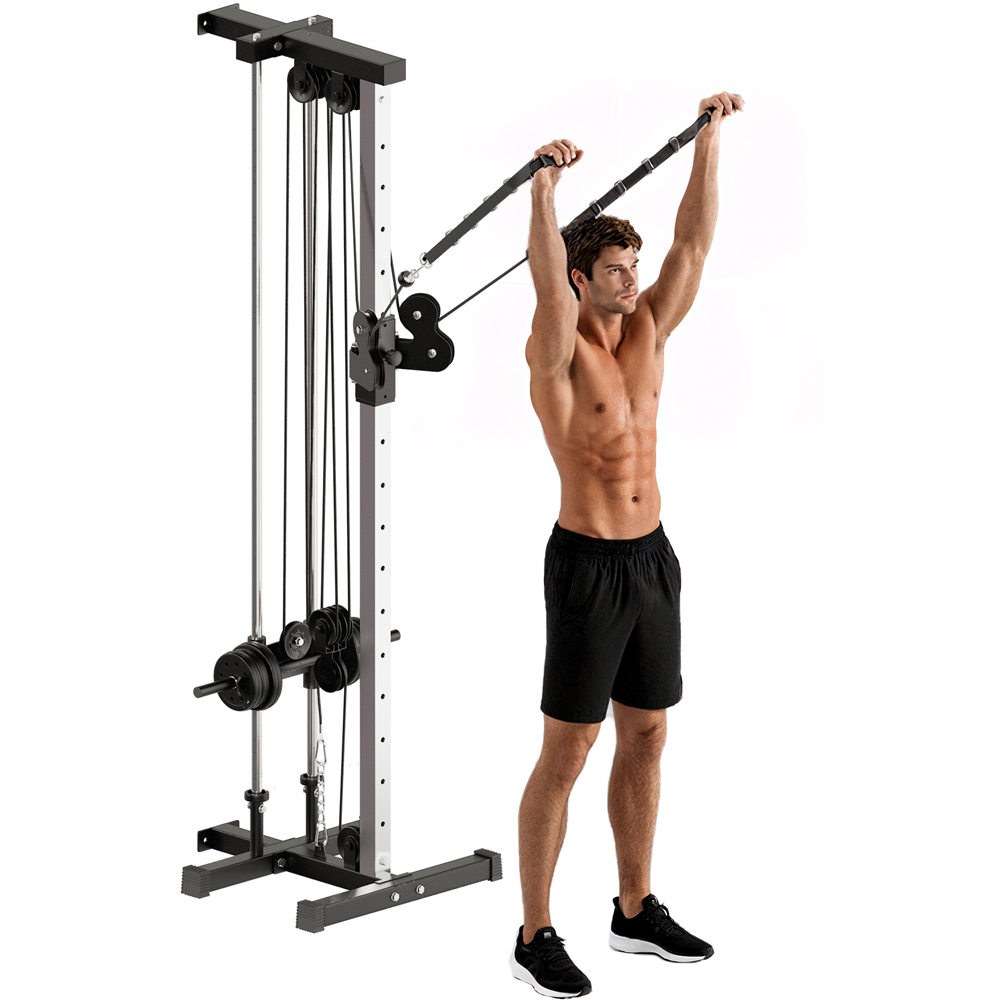 SPORTNOW Wall Mount Cable Station with Adjustable Dual Pulleys Image 3