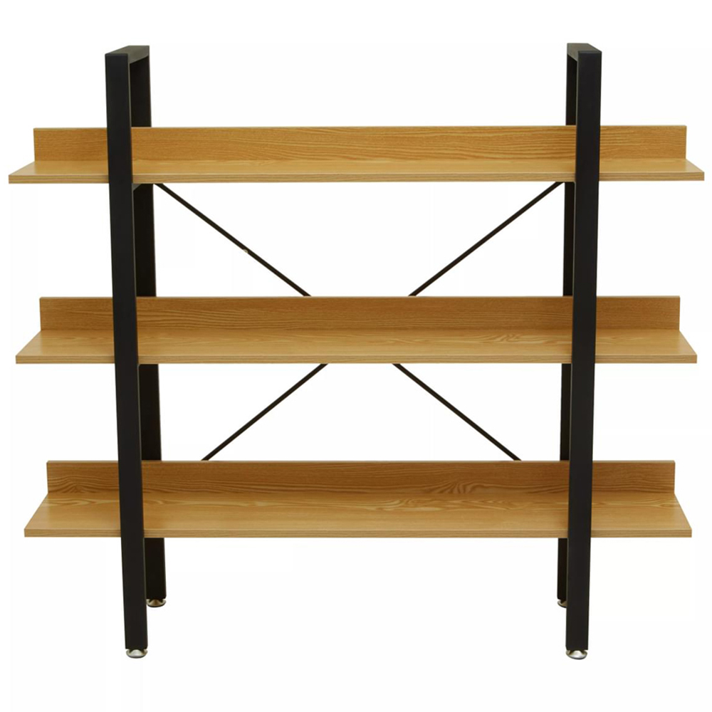 Premier Housewares Laxton 3 Shelf Light Yellow Bookshelf Image 3