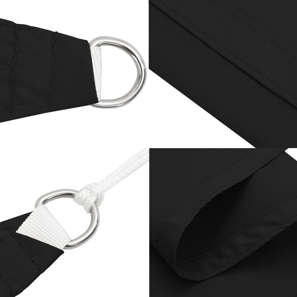 vidaXL Black Triangular Sun Shade Sail 7 x 5 x 5m Image 6