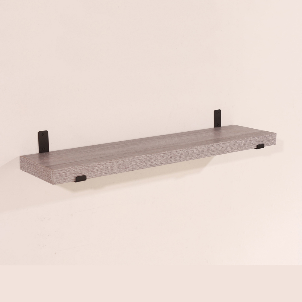 Core Products Jackson Grey Oak Effect Chunky Shelf with Sit On Brackets 80cm Image 2