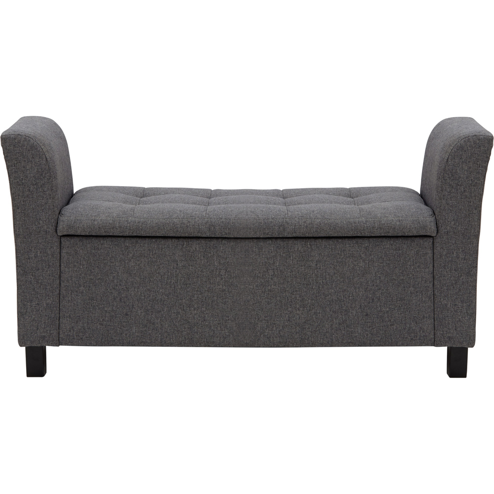 GFW Verona Charcoal Grey Upholstered Window Seat Image 4