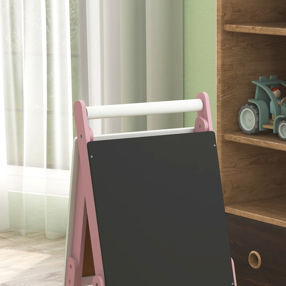 Tommy Toys 3 in 1 Pink Kids Easel with Paper Roll Image 3