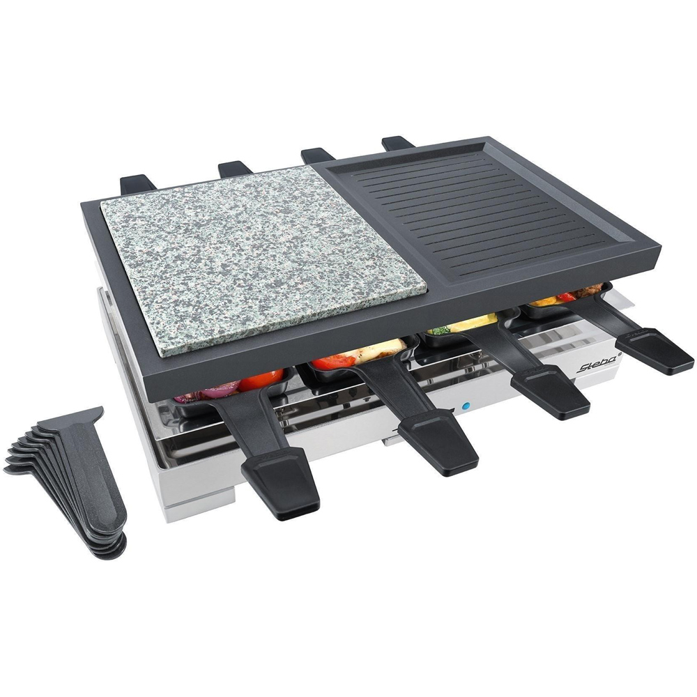 Steba Delux Multi Raclette Stone Grill with Cast Griddle Image 2