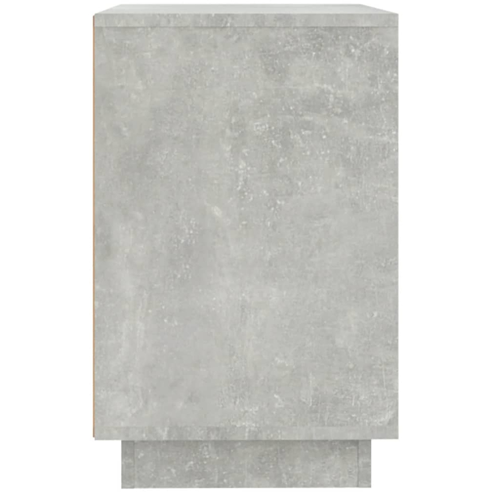 vidaXL 2 Door 2 Shelf Concrete Grey Wooden Sideboard Image 6