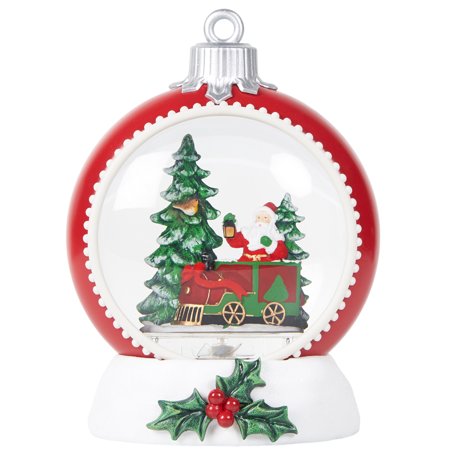 Glitter Spinning Bauble Scene Multicolour Image 1