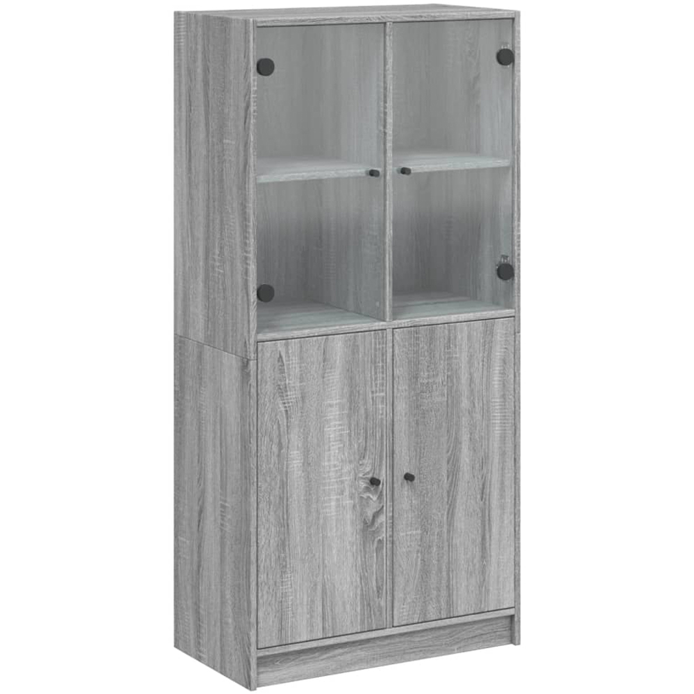 vidaXL 4 Door Grey Sonoma Highboard Image 2