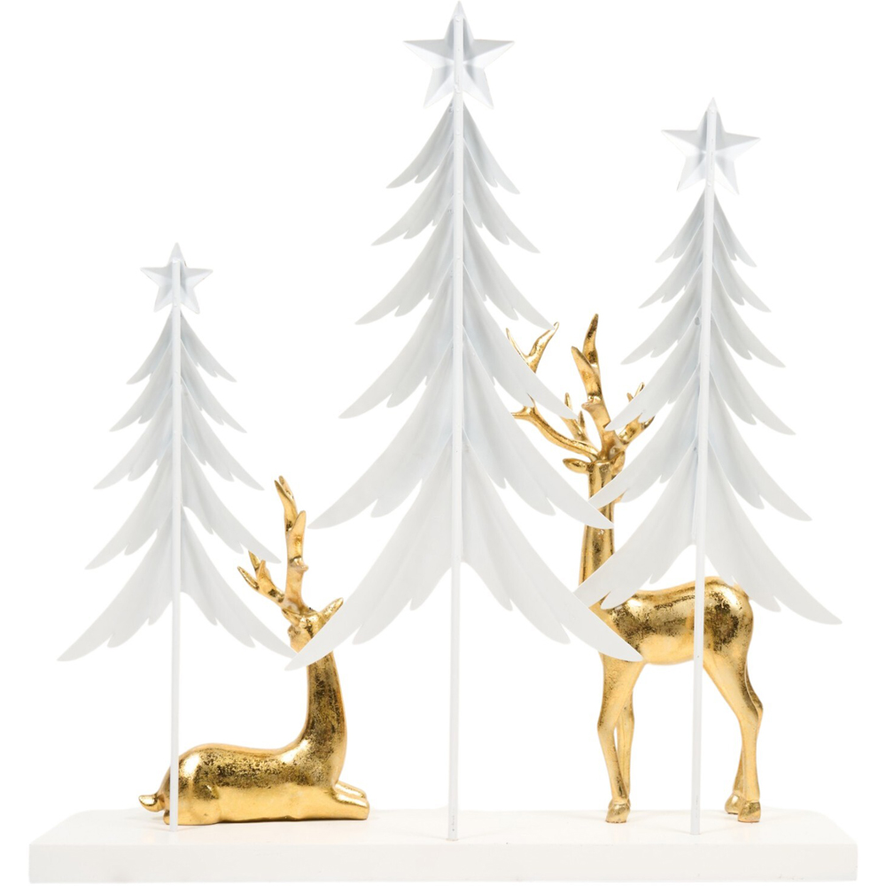 Metal Reindeer Decoration Gold Image 3