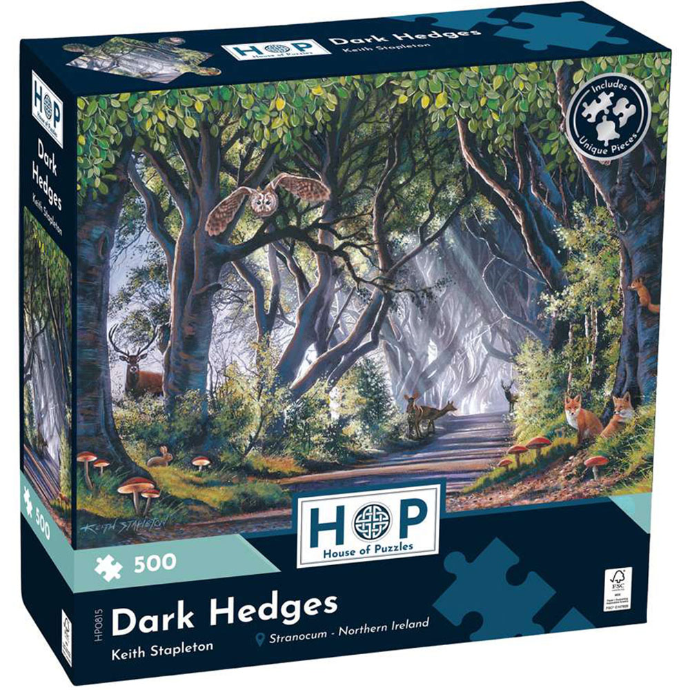 The House of Puzzles Dark Hedges 500 Piece Jigsaw Puzzle Image 2