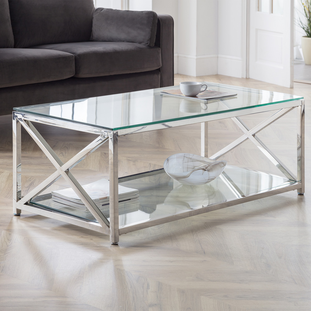 Julian Bowen Miami Silver Coffee Table Image 1