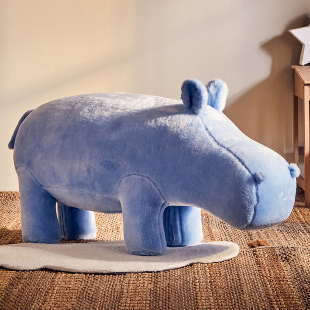 Premier Housewares Hippo Blue Animal Chair Image 1