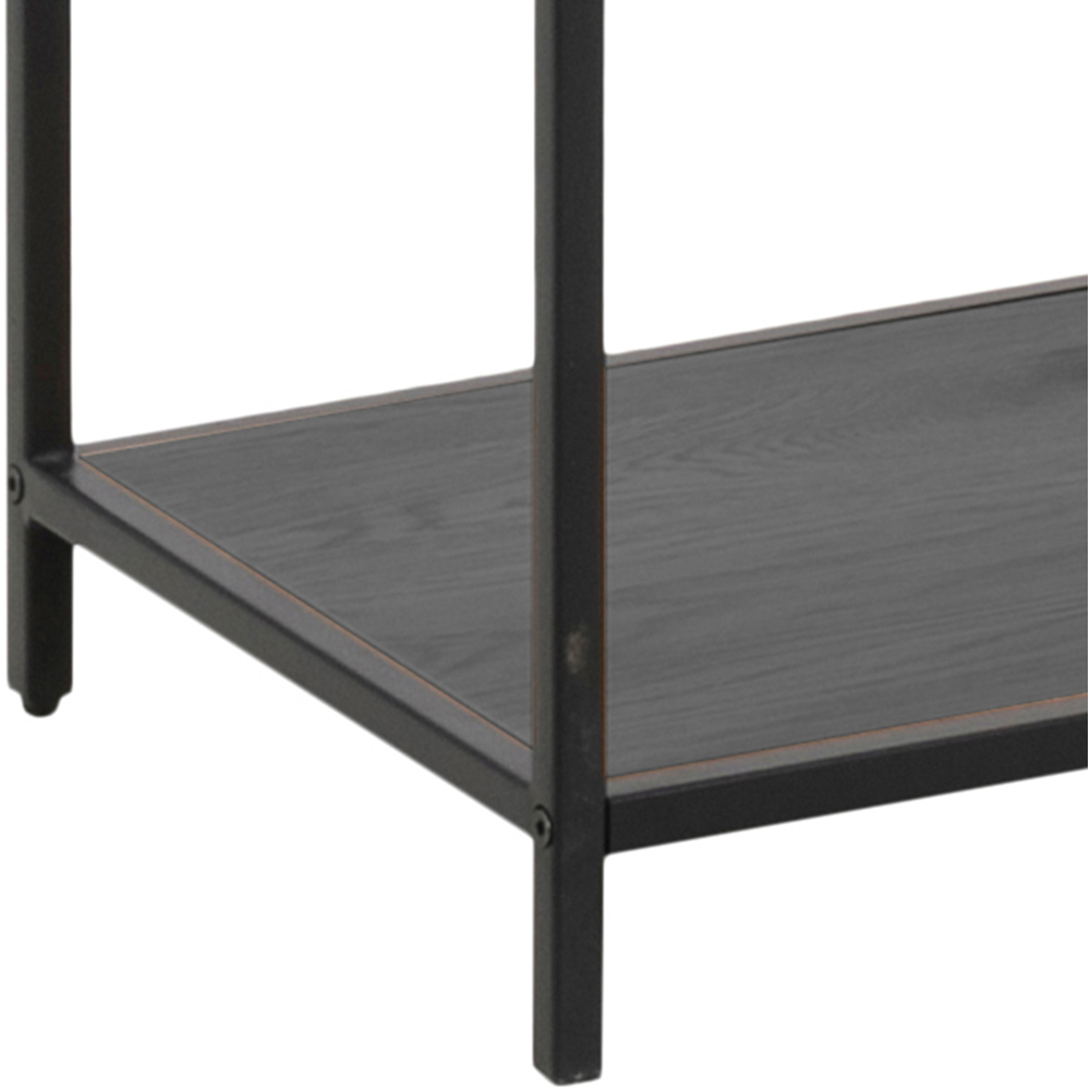 Florence Seaford 5 Shelf Black Large Metal Asymmetrical Bookcase Image 6