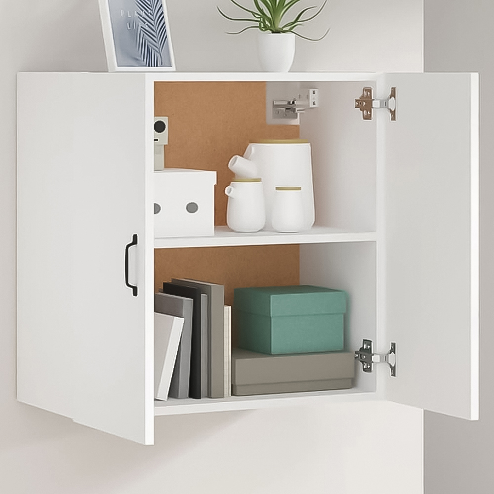 vidaXL 2 Door White Wall Cabinet Image 1