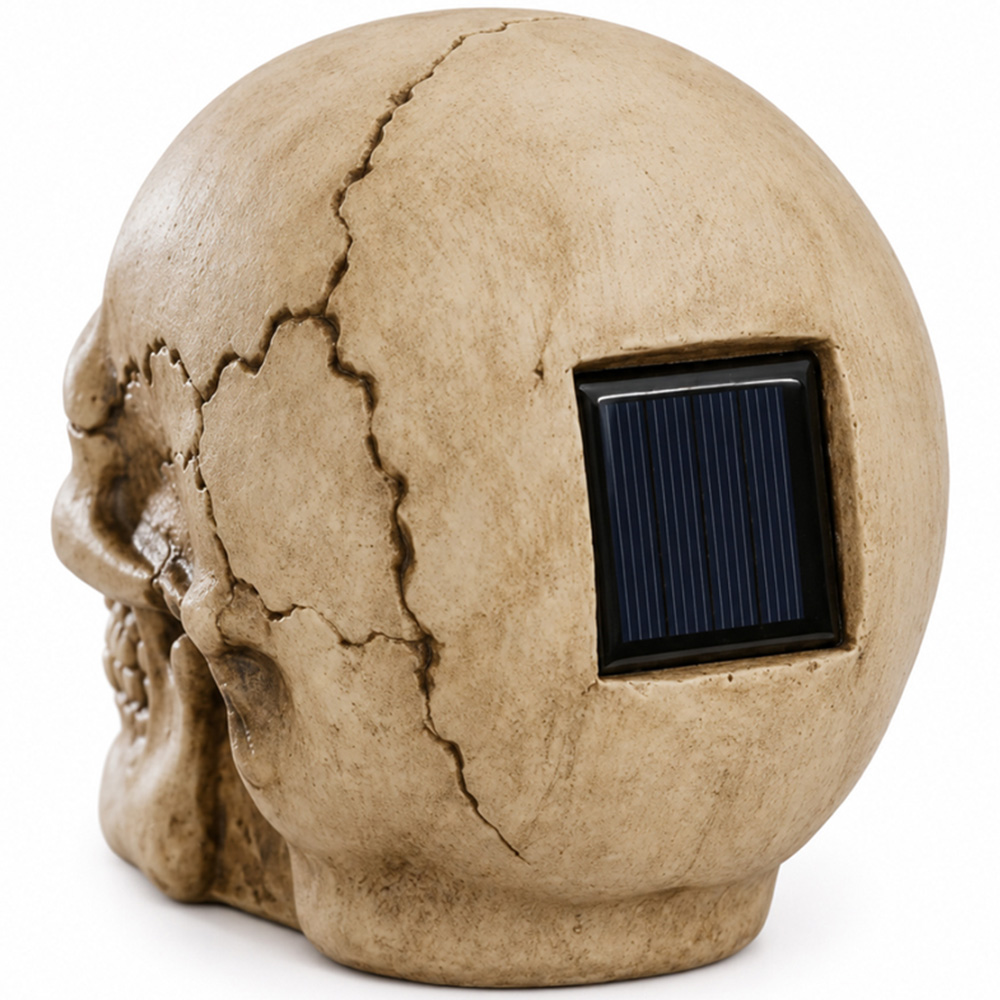 Marco Paul Animated Blinking Skull Outdoor Halloween Ornament with LED Eyes Image 3