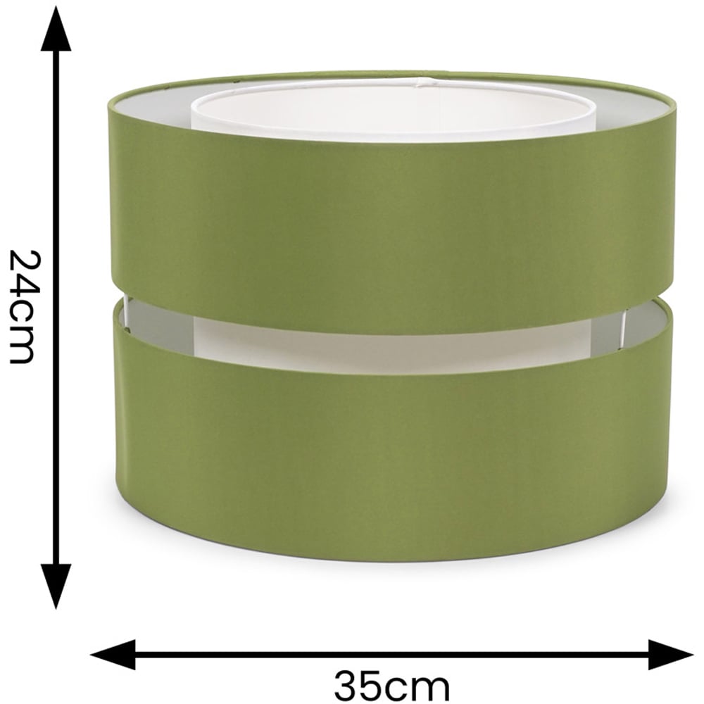 ValueLights Sophia 2 Tier Olive Ceiling Light Shade Large Image 6