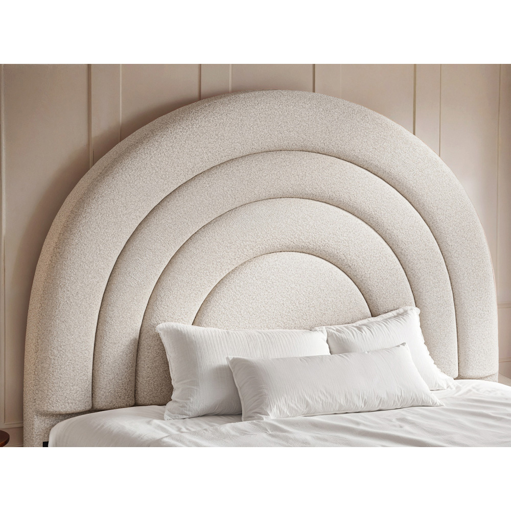 Flair Ava Small Double Cream Boucle Ottoman Bed Image 4